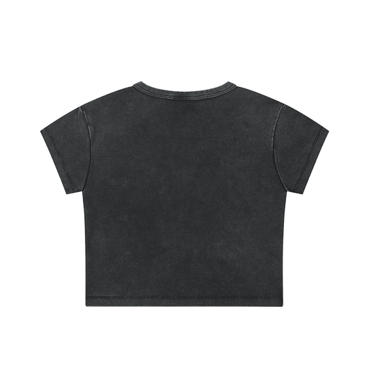 Swag Epic Women’s Snow Washed Crop Top T-Shirt “Loved Again”