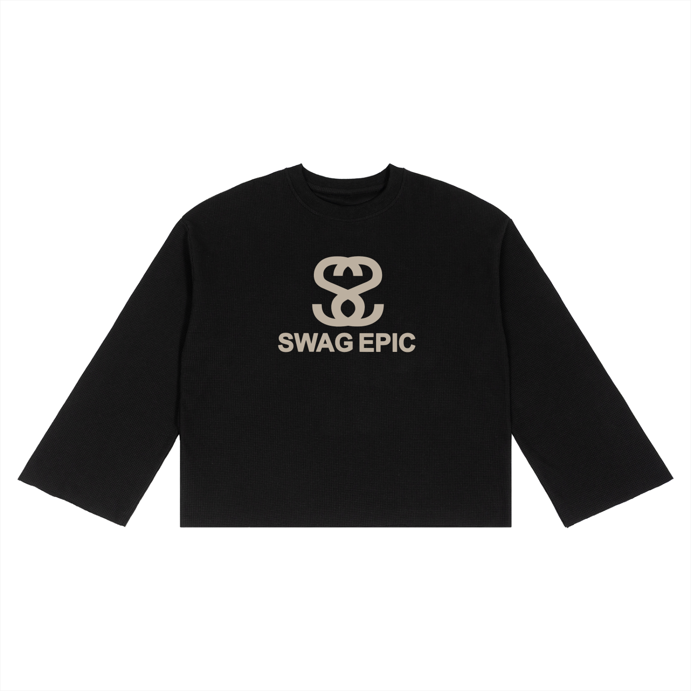 Unisex Waffle Raw Edge "Swag Epic"T-Shirt