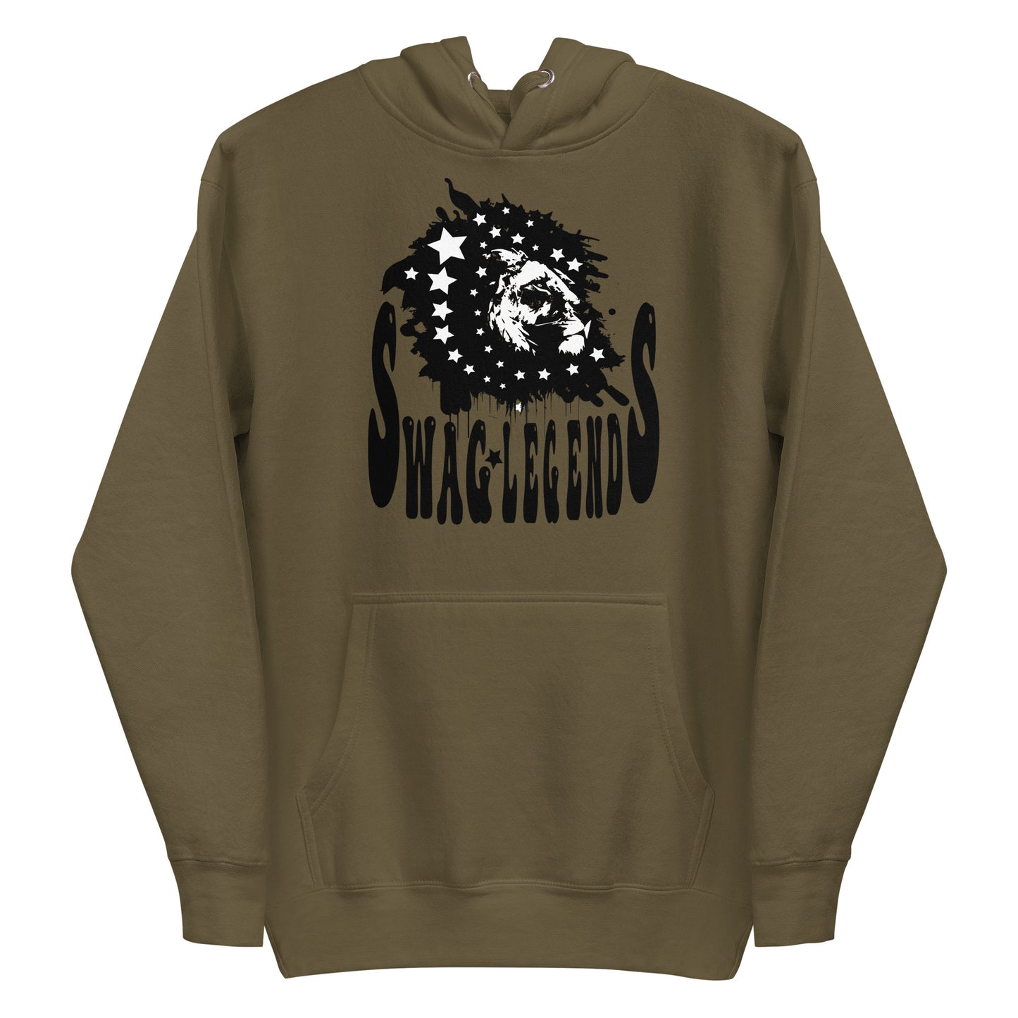 "SWAG LEGEND SS" (MILITARY GREEN) HEAVYWEIGHT HOODIE