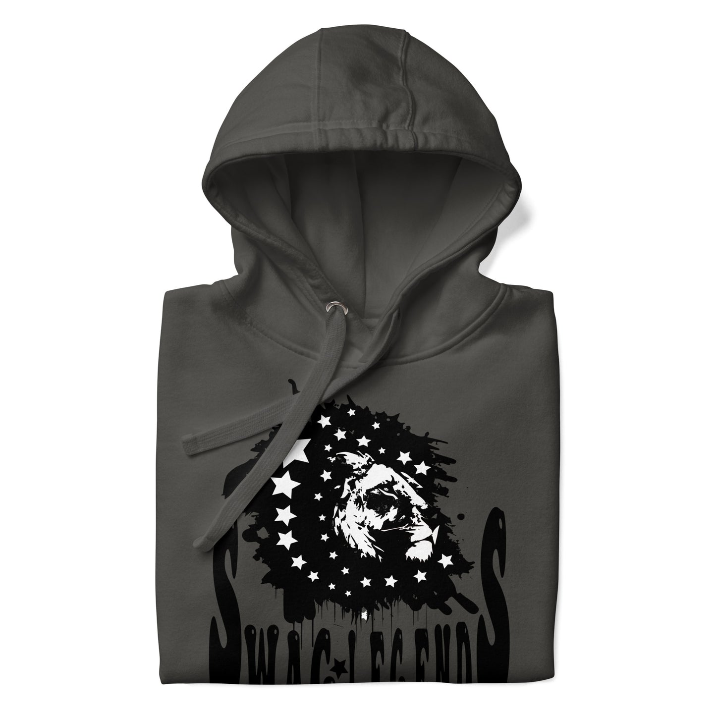 "SWAG LEGEND SS" (VINTAGE BLACK) HEAVYWEIGHT HOODIE