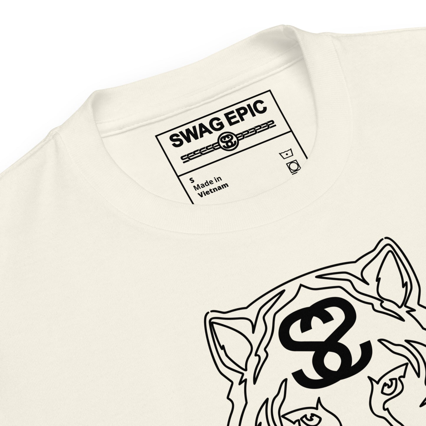 "TIGER FACE" (IVORY) DELUXE T-SHIRT