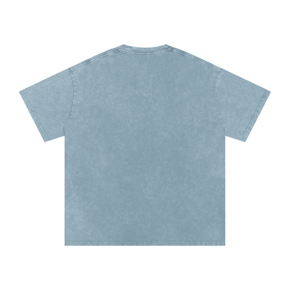Snow Washed Oversized Cotton T-Shirt – "Stand Tall and Dream Big"