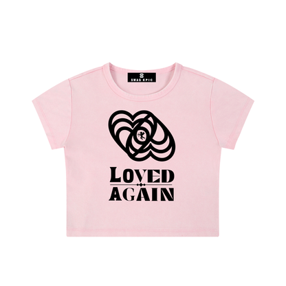 Swag Epic Women’s Snow Washed Crop Top T-Shirt “Loved Again”