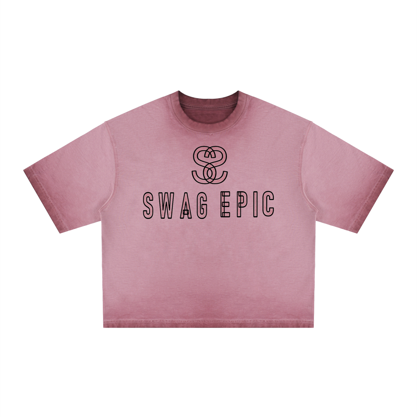 Unisex Reverse Dyed Boxy T-Shirt - "Scratch Scribble Epic"