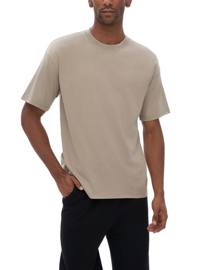 Drop Shoulder Cotton Plain T-Shirt