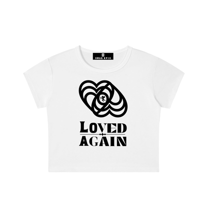 Swag Epic Women’s Snow Washed Crop Top T-Shirt “Loved Again”