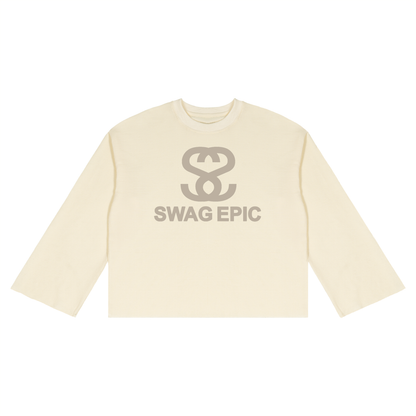 Unisex Waffle Raw Edge Long Sleeve T-Shirt - "Believe in your Swag"