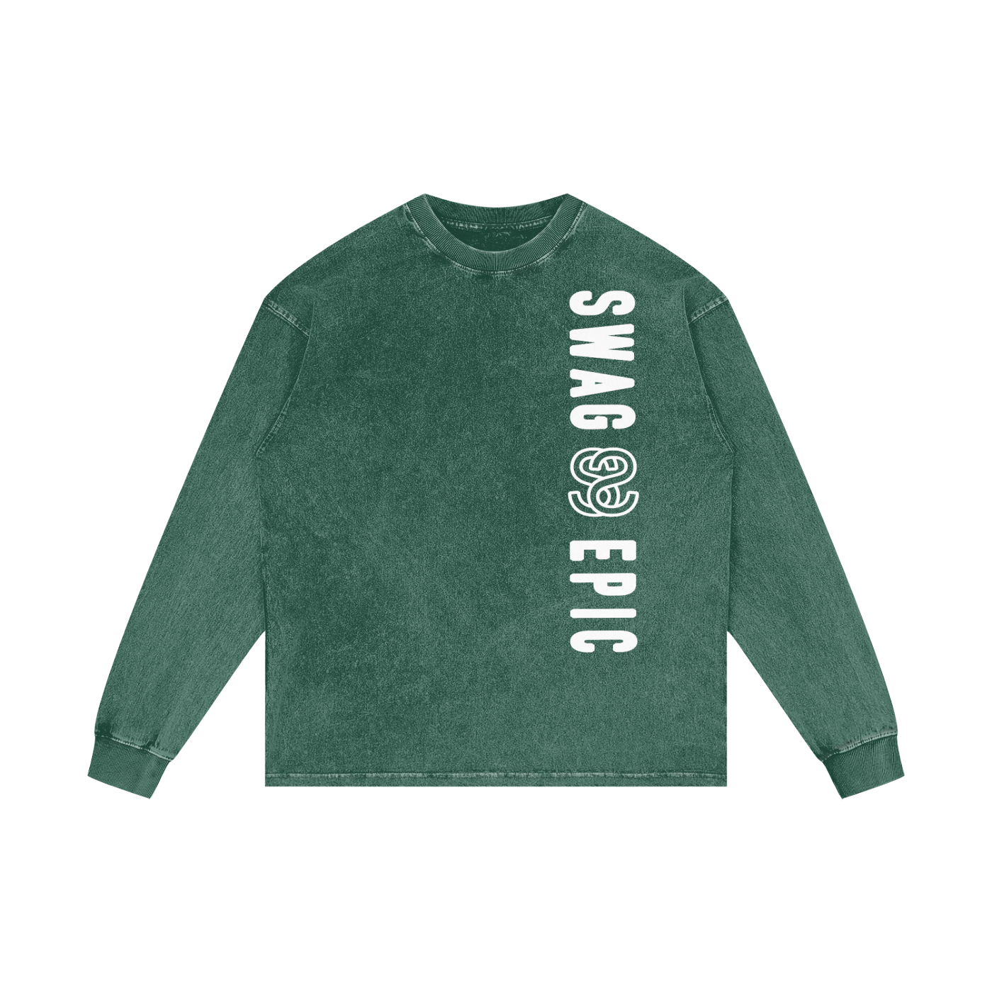 Acid Wash Oversize Long Sleeve  "Swag Epic" T-Shirt