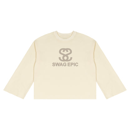 Unisex Waffle Raw Edge Long Sleeve T-Shirt - "Believe in your Swag"
