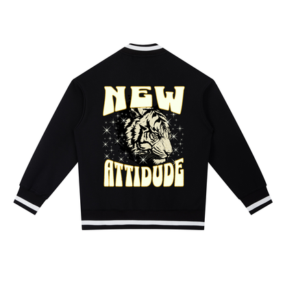 Contrast Piping Zip Bomber Jacket - "New Attitude"