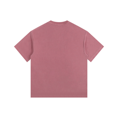 Vintage Washed Oversized Cotton T-Shirt – "Happy Family"
