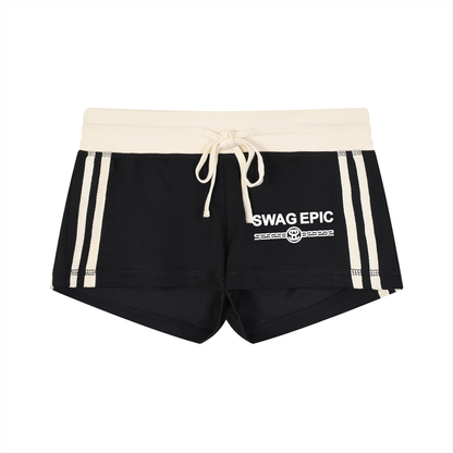 Women's Contrast Stripe Track "Swag Epic" Shorts