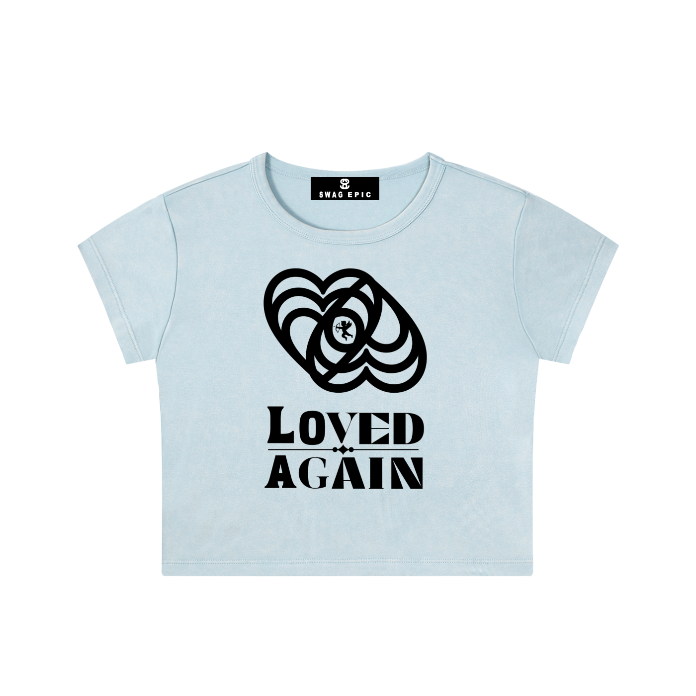 Swag Epic Women’s Snow Washed Crop Top T-Shirt “Loved Again”