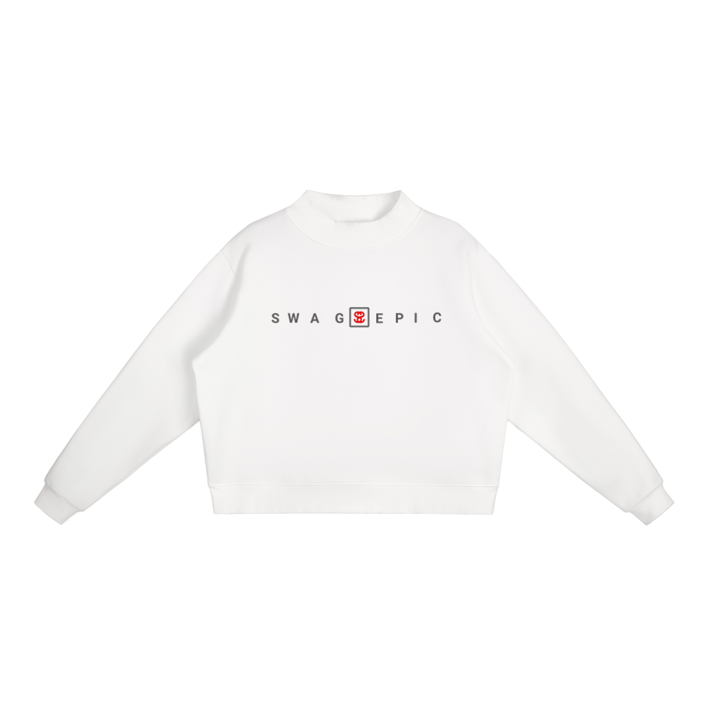 Essential Fleece Mock-Neck Crew Sweatshirt – Swag Ladies