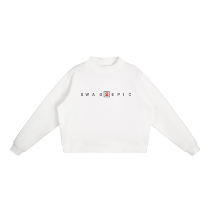 Essential Fleece Mock-Neck Crew Sweatshirt – Swag Ladies