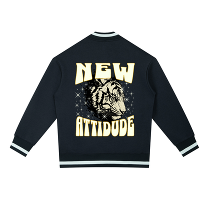 Contrast Piping Zip Bomber Jacket - "New Attitude"