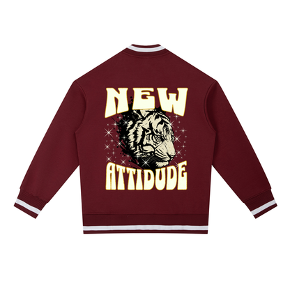 Contrast Piping Zip Bomber Jacket - "New Attitude"