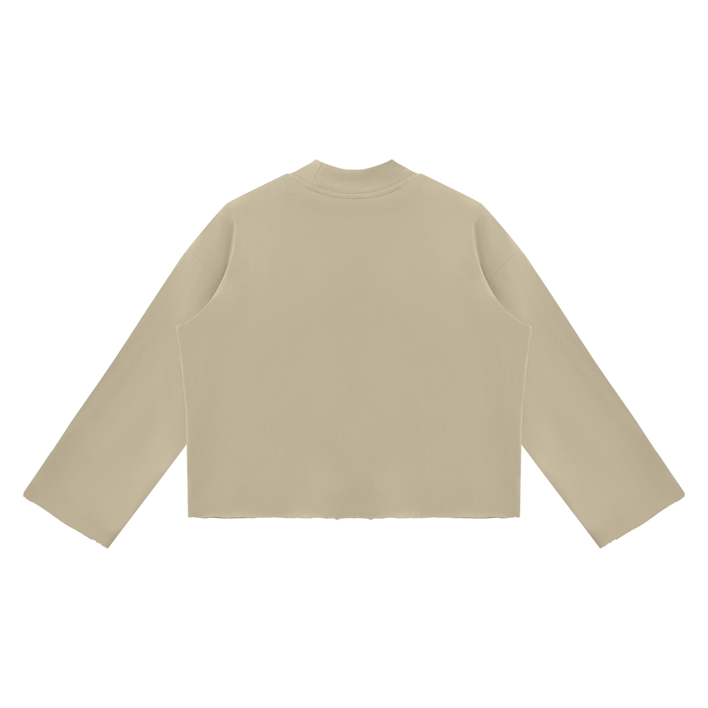Unisex Mock Neck Raw Edge Boxy Sweatshirt - "Stand Tall and Dream Big"