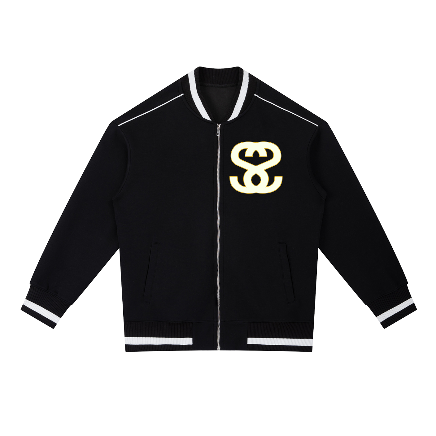 Contrast Piping Zip Bomber Jacket - "New Attitude"