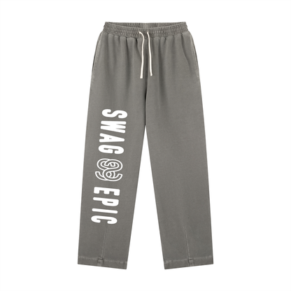 Vintage Washed Drawstring "Swag Epic" Sweatpants