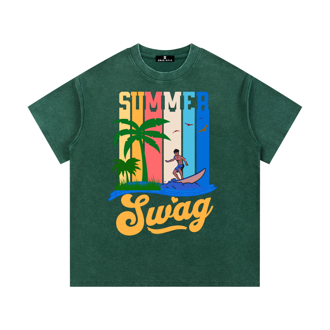 Swag Epic Mineral Wash Waffle Knit T-Shirt “Summer Swag Collection”