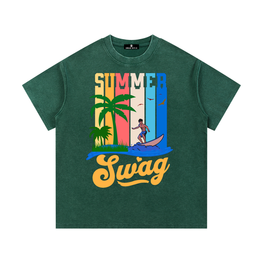Mineral Wash Waffle Knit Unisex T-Shirt – Summer Swag