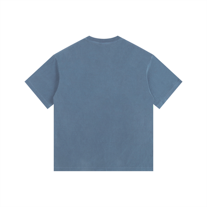 Vintage Washed Oversized Cotton T-Shirt – "Happy Family"