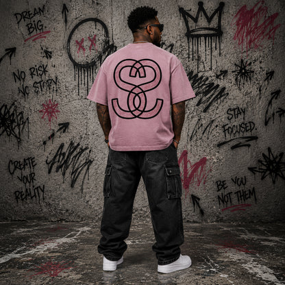 Unisex Reverse Dyed Boxy T-Shirt - "Scratch Scribble Epic"