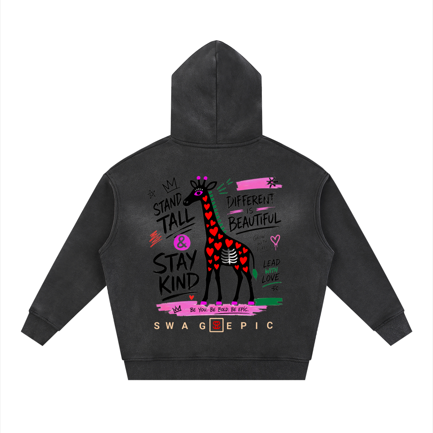 Sunfade Two-way Zipper Boxy Fleece Hoodie