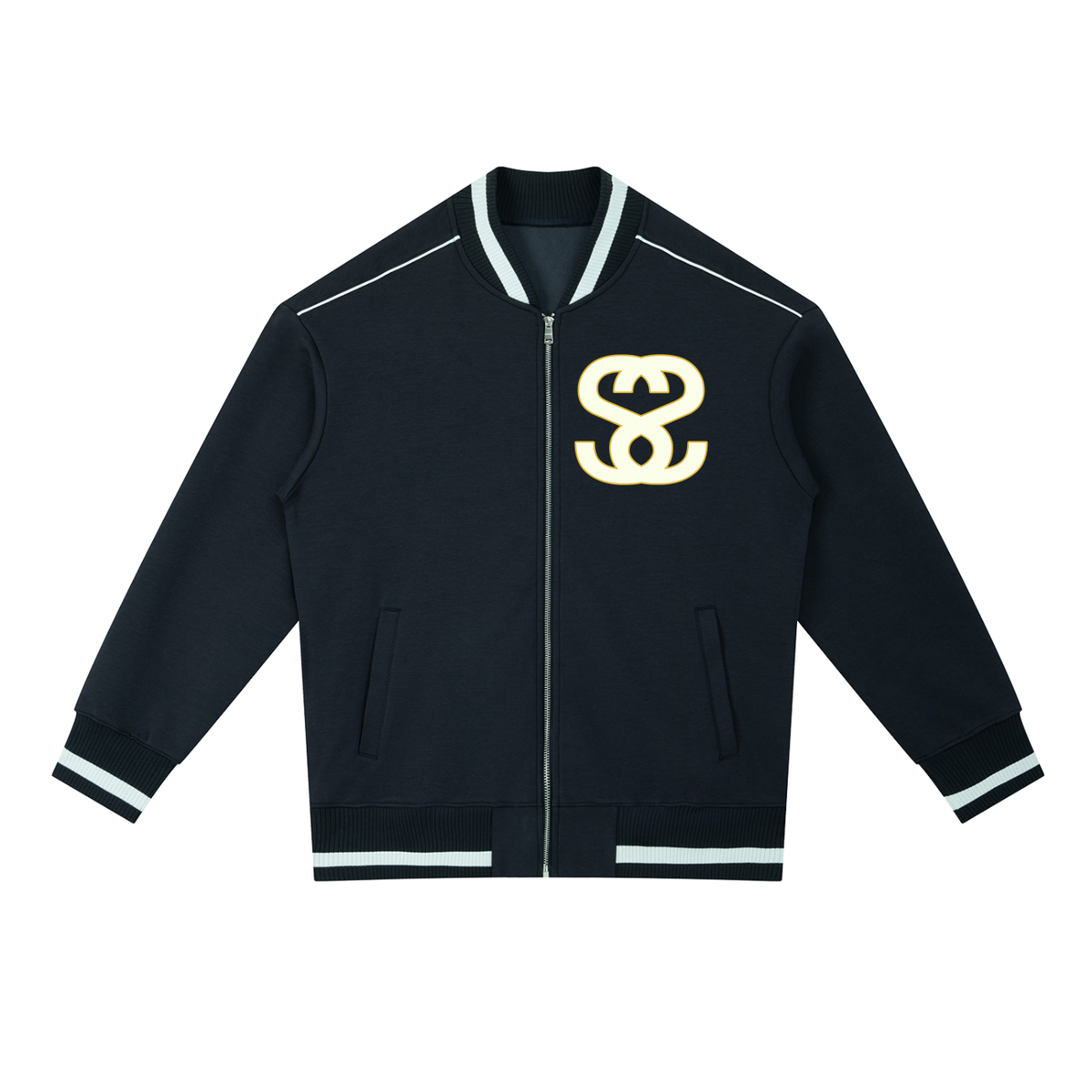 Contrast Piping Zip Bomber Jacket - "New Attitude"