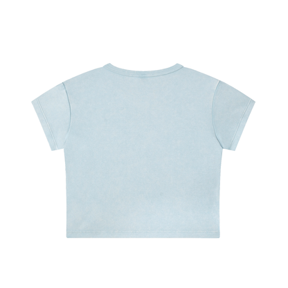 Women's Snow Washed Crop Top T-Shirt - "Loved Again"