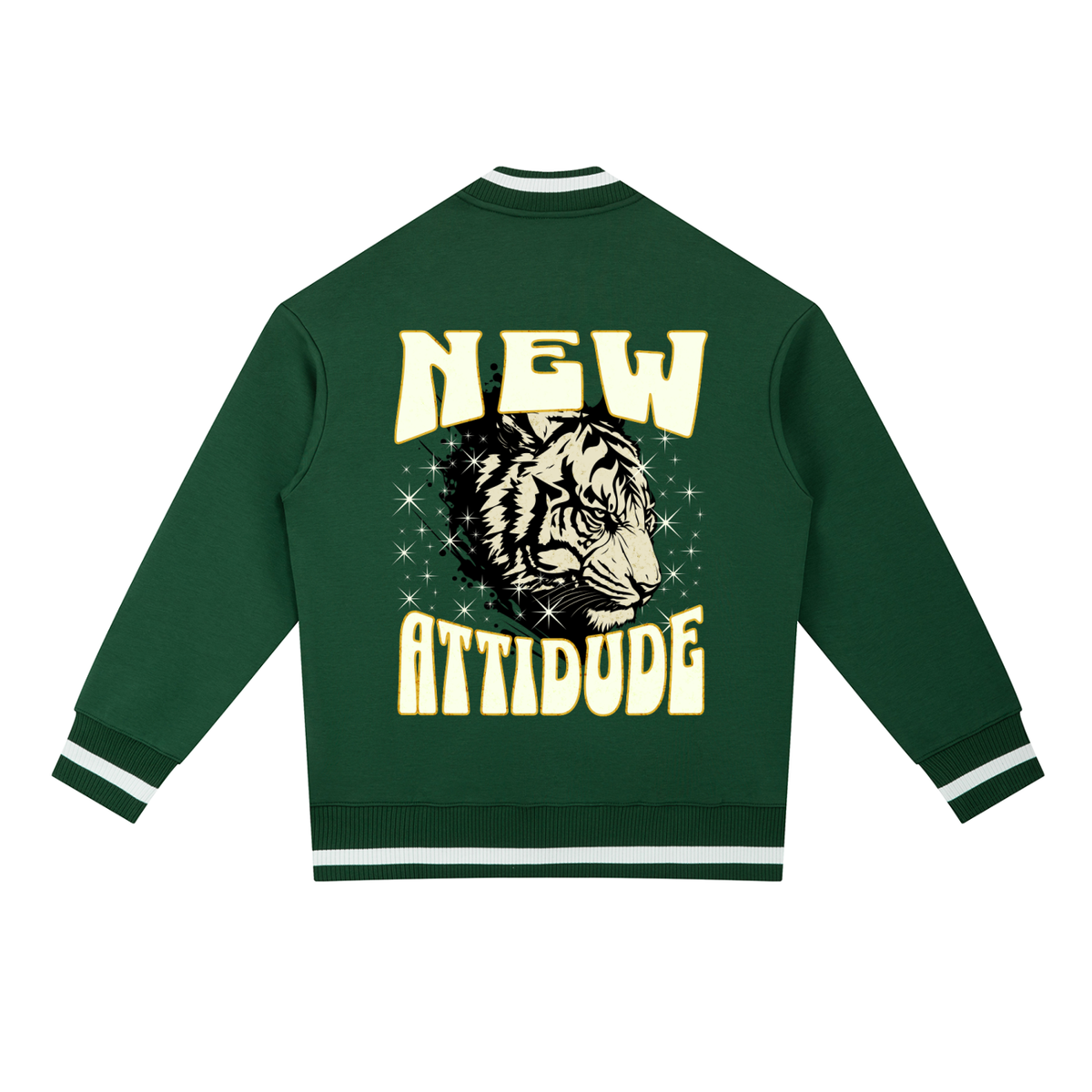 Contrast Piping Zip Bomber Jacket - "New Attitude"
