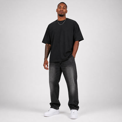 Drop Shoulder Cotton Plain T-Shirt