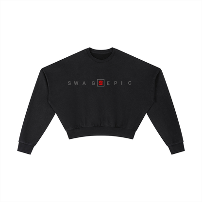 Vintage Washed Cropped Sweatshirt – Swag Ladies