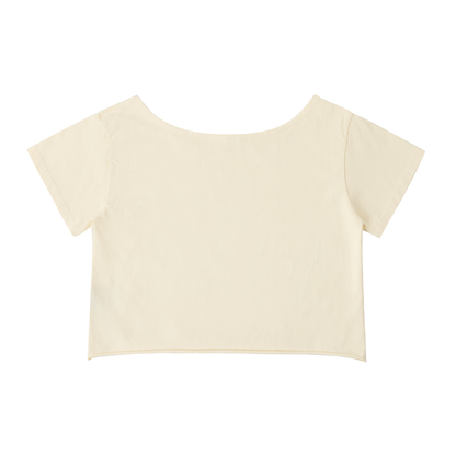 Off-Shoulder Rolled Hem Cotton T-Shirt – Swag Epic Ladies