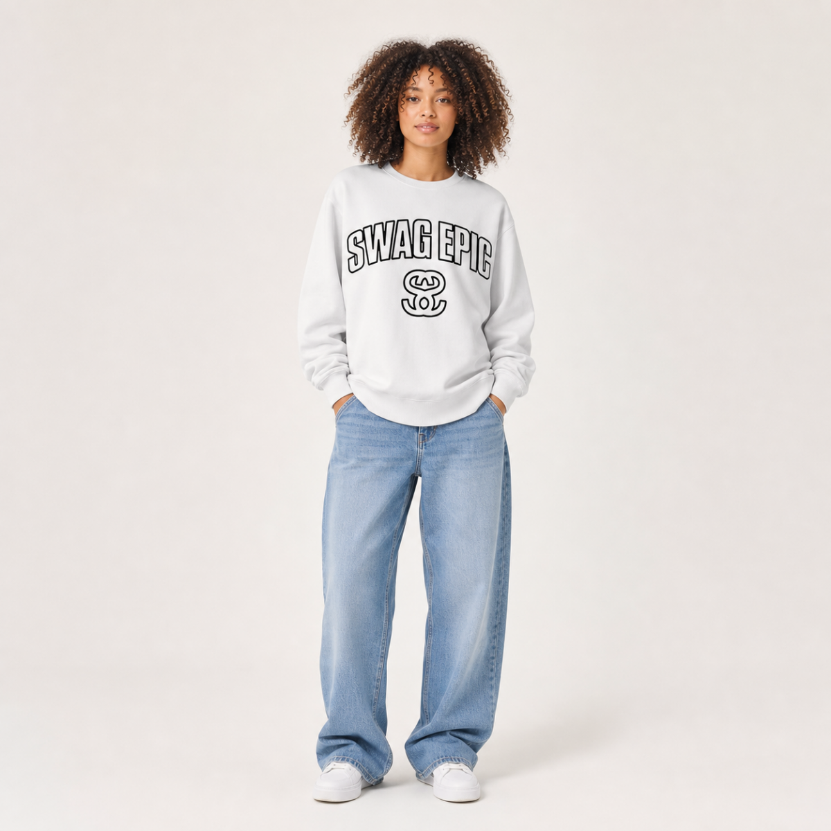 Classic Unisex Cotton Sweatshirt - "Swag Original SS Curve"