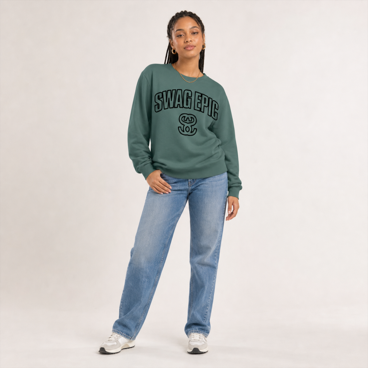 Classic Unisex Cotton Sweatshirt - "Swag Original SS Curve"