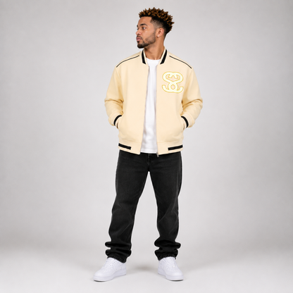 Contrast Piping Zip Bomber Jacket - "New Attitude"
