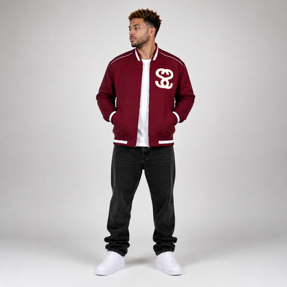 Contrast Piping Zip Bomber Jacket - "New Attitude"