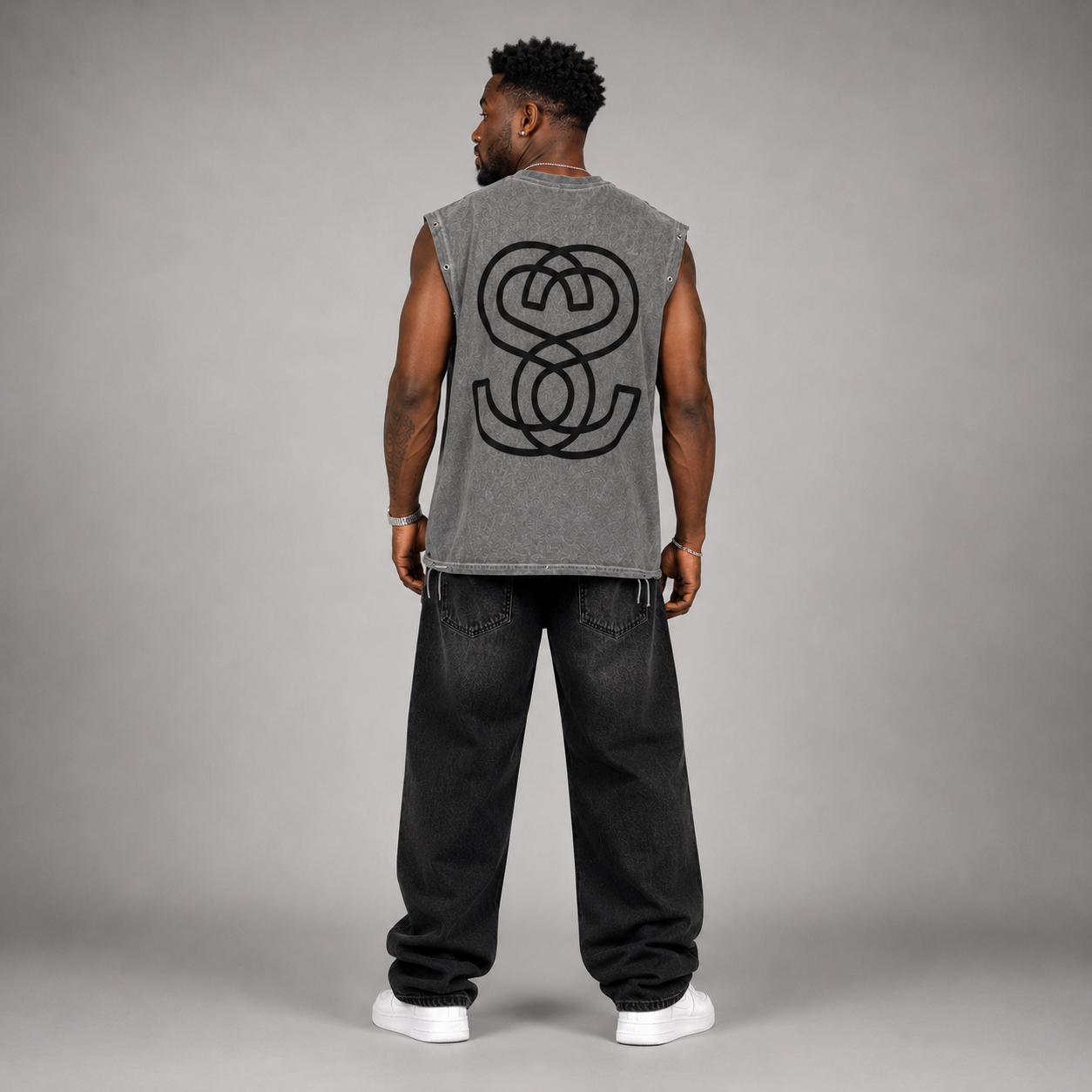 Distressed Grommet Eyelet Tank Top  - Love trumps Hate