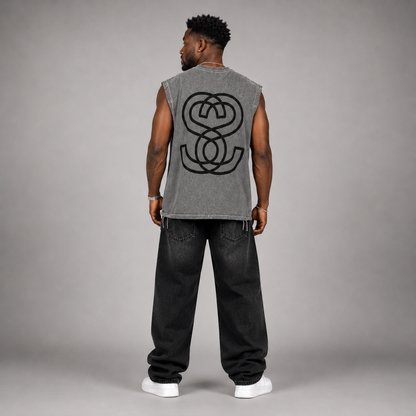 Distressed Grommet Eyelet Tank Top  - Love trumps Hate