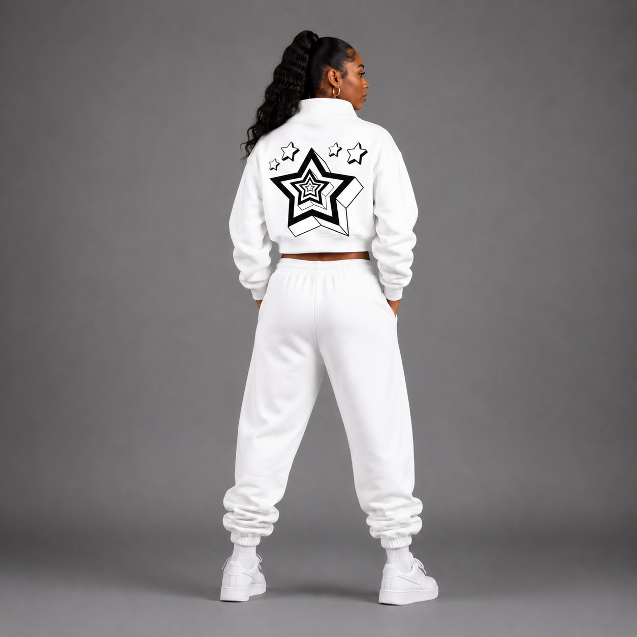 Essential Fleece Mock-Neck Crew Sweatshirt – Swag Ladies