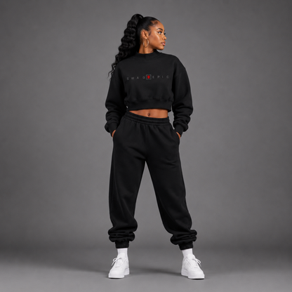 Essential Fleece Mock-Neck Crew Sweatshirt – Swag Ladies