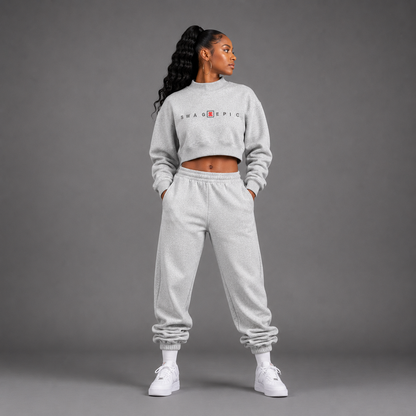 Essential Fleece Mock-Neck Crew Sweatshirt – Swag Ladies