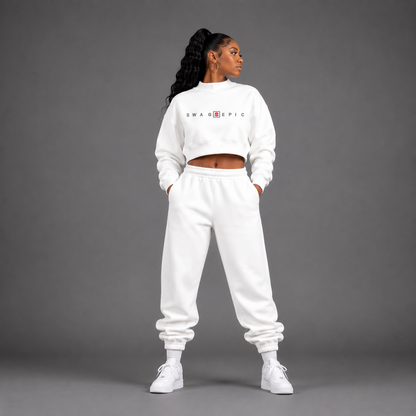 Essential Fleece Mock-Neck Crew Sweatshirt – Swag Ladies