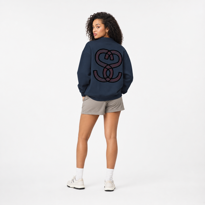 Essential Fleece Mock-Neck Crew Sweatshirt - "Happy Family"