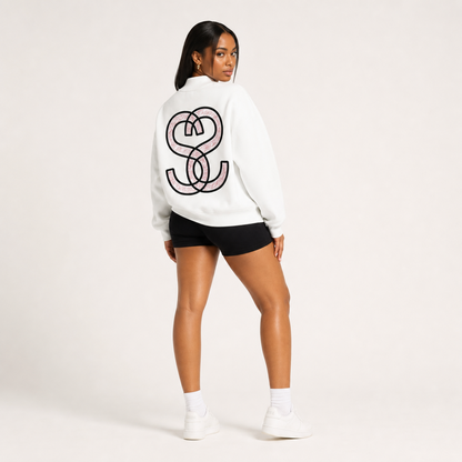 Essential Fleece Mock-Neck Crew Sweatshirt - "Happy Family"