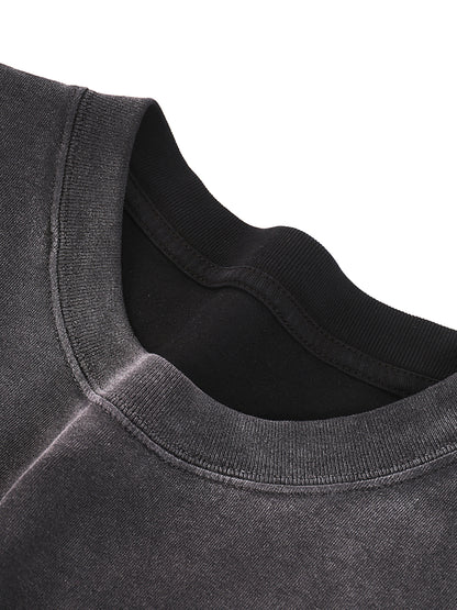 Gradient Washed Long Sleeve T-Shirt – "Swag Heart Circle"