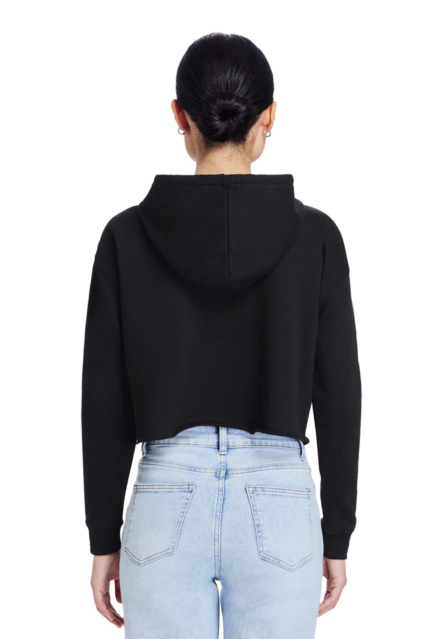 Lady's Relaxed Crop Hoodie - "Plain"