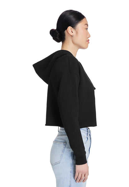 Lady's Relaxed Crop Hoodie - "Plain"